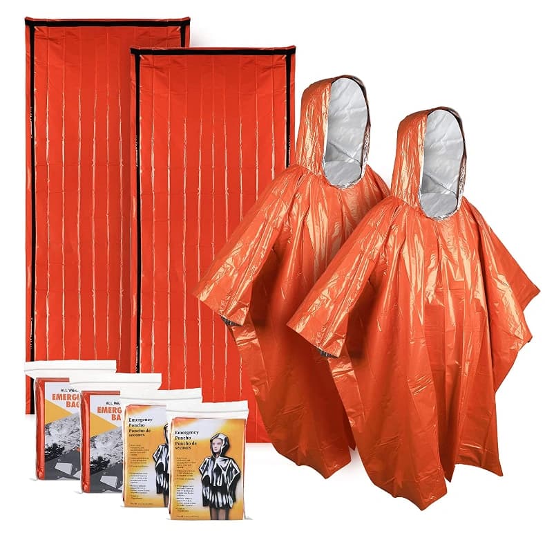 پانچو نجات و پتوی اضطراری Emergency Rain Poncho Survival Blanket | زیتون‌کمپ