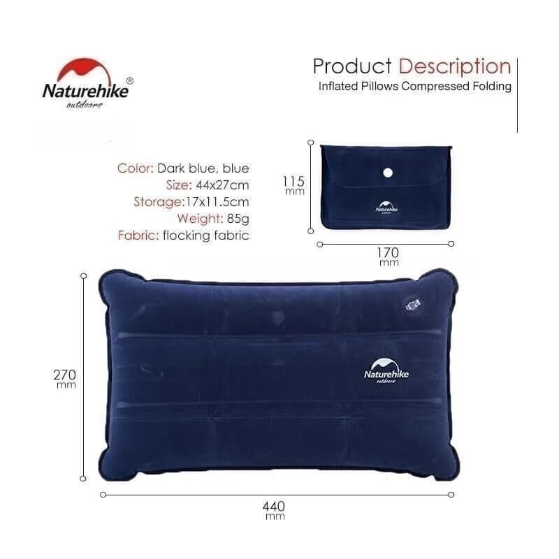 بالش بادی نیچرهایک Naturehike Square Inflatable Pillow NH18F018 | زیتون‌کمپ — تصویر ۳