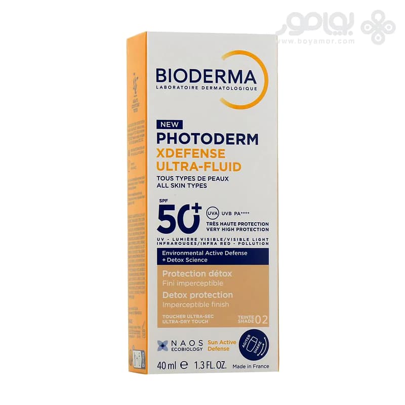 ضد آفتاب رنگی اولترا فلوئید بایودرما XDEFENSE حاوی +SPF50 شماره 02