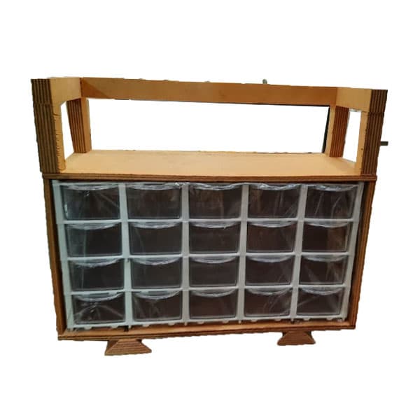 استند چوبی جا ادویه 20 خانه (گارانتی بدنه)