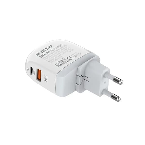 شارژر دیواری 30 وات کینگ استار مدل KW215PD (همراه با کابل) — تصویر ۳