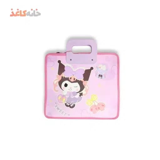 کیف طلقی سویل طرح کرومی و پاپیون صورتی