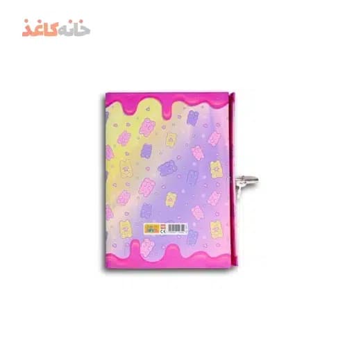 دفتر خاطرات قفل دار (قاب دار) سویل طرح پاستیل خرسی — تصویر ۲