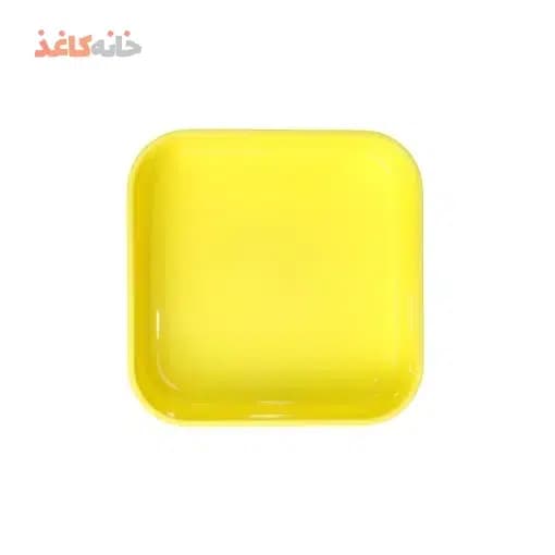 ظرف غذا مربع 1 طبقه انکیسا کد 101 رنگ زرد — تصویر ۳