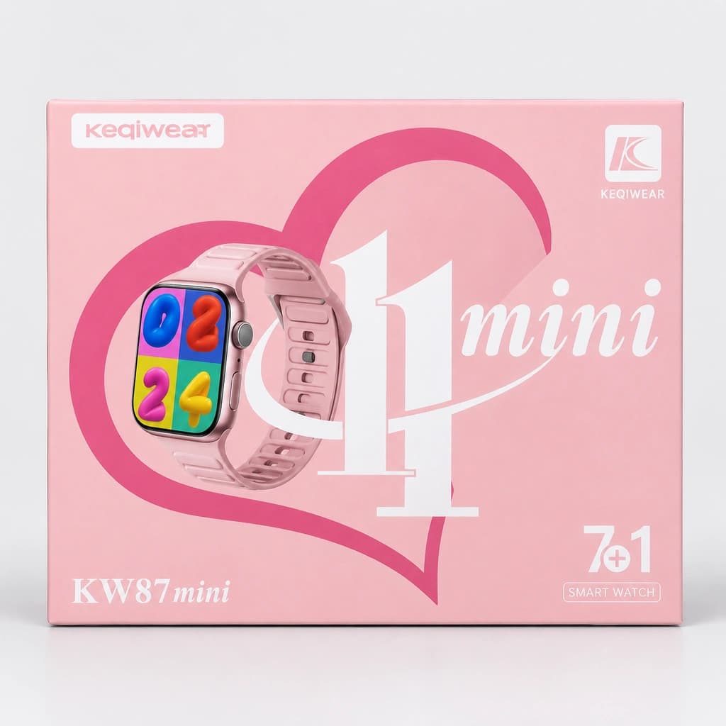 ساعت هوشمند زنانه Keqiwear مدل KW87 mini به همراه ۷ بند متنوع — تصویر ۴
