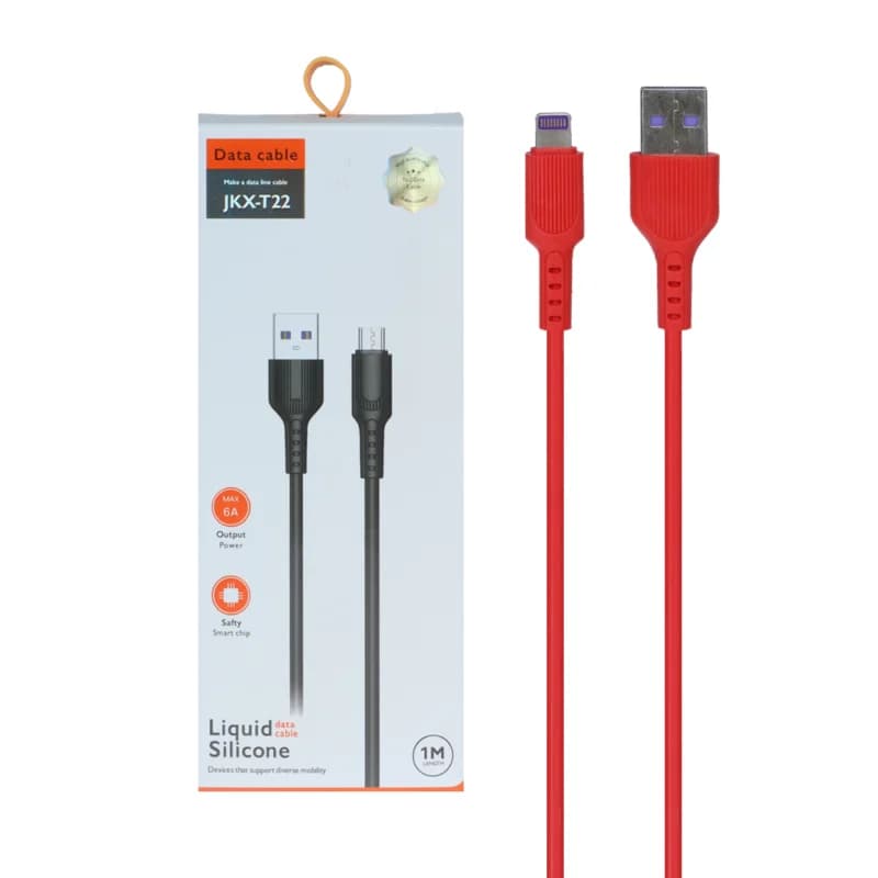 کابل شارژ فست آیفون مدل JKX-T22 – قرمز – AZR (گارانتی شش ماهه AZR)