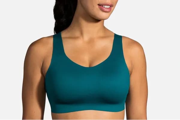 سوتین ورزشی زنانه Brooks Dare Scoopback Run Bra رنگ Deep Sea / Lime | زیتون‌کمپ
