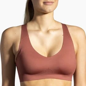 سوتین ورزشی زنانه Brooks Dare V-Neck Run Bra 2.0 رنگ مِسی | زیتون‌کمپ — تصویر ۲