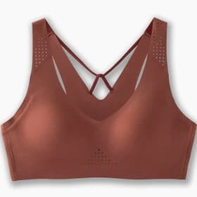 سوتین ورزشی زنانه Brooks Dare V-Neck Run Bra 2.0 رنگ مِسی | زیتون‌کمپ