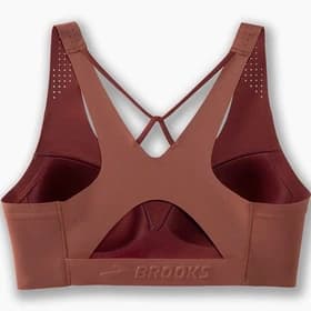سوتین ورزشی زنانه Brooks Dare V-Neck Run Bra 2.0 رنگ مِسی | زیتون‌کمپ — تصویر ۳