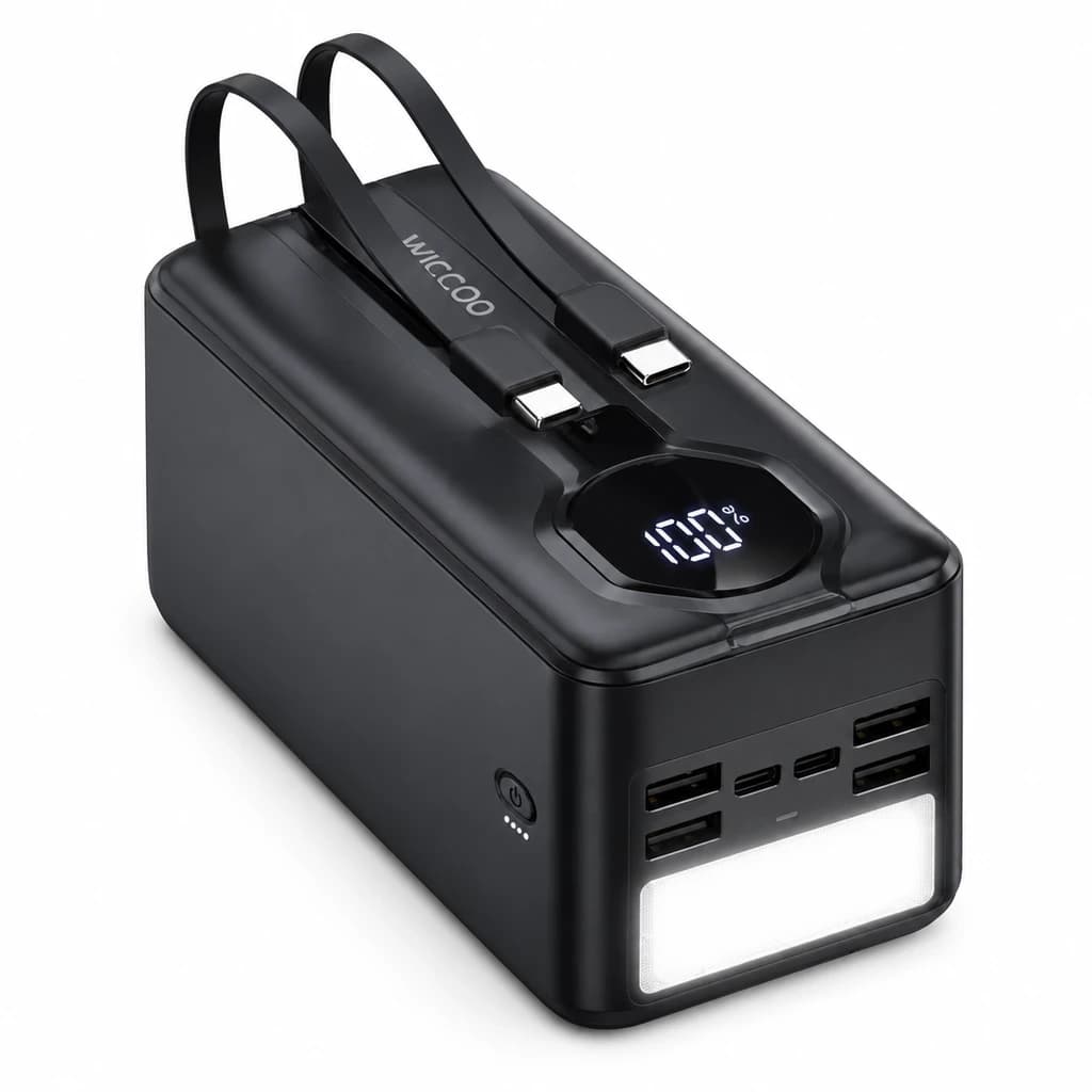 پاوربانک ۵۰۰۰۰ میلی‌آمپر ویکو مدل WICCOO WP-51 فست شارژ 22.5 وات با نمایشگر دیجیتال
