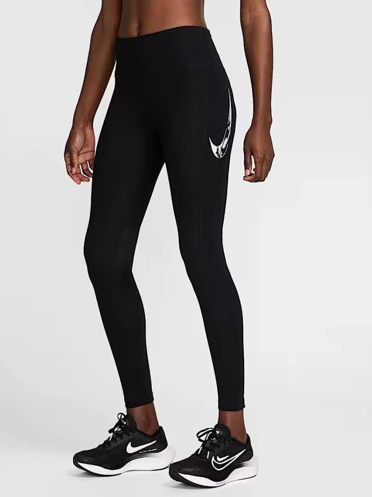 لگ رانینگ/فیتنس زنانه Nike Fast MID-RISE مشکی | زیتونکمپ