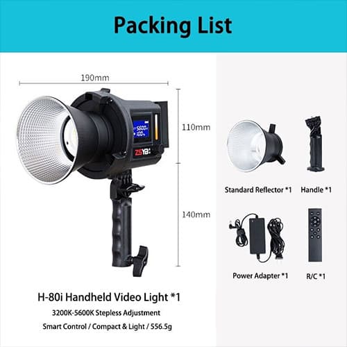 نور ثابت ویدیولایت پرتابل ZSYB LED VIDEOLIGHT 80W Bi-Color — تصویر ۶