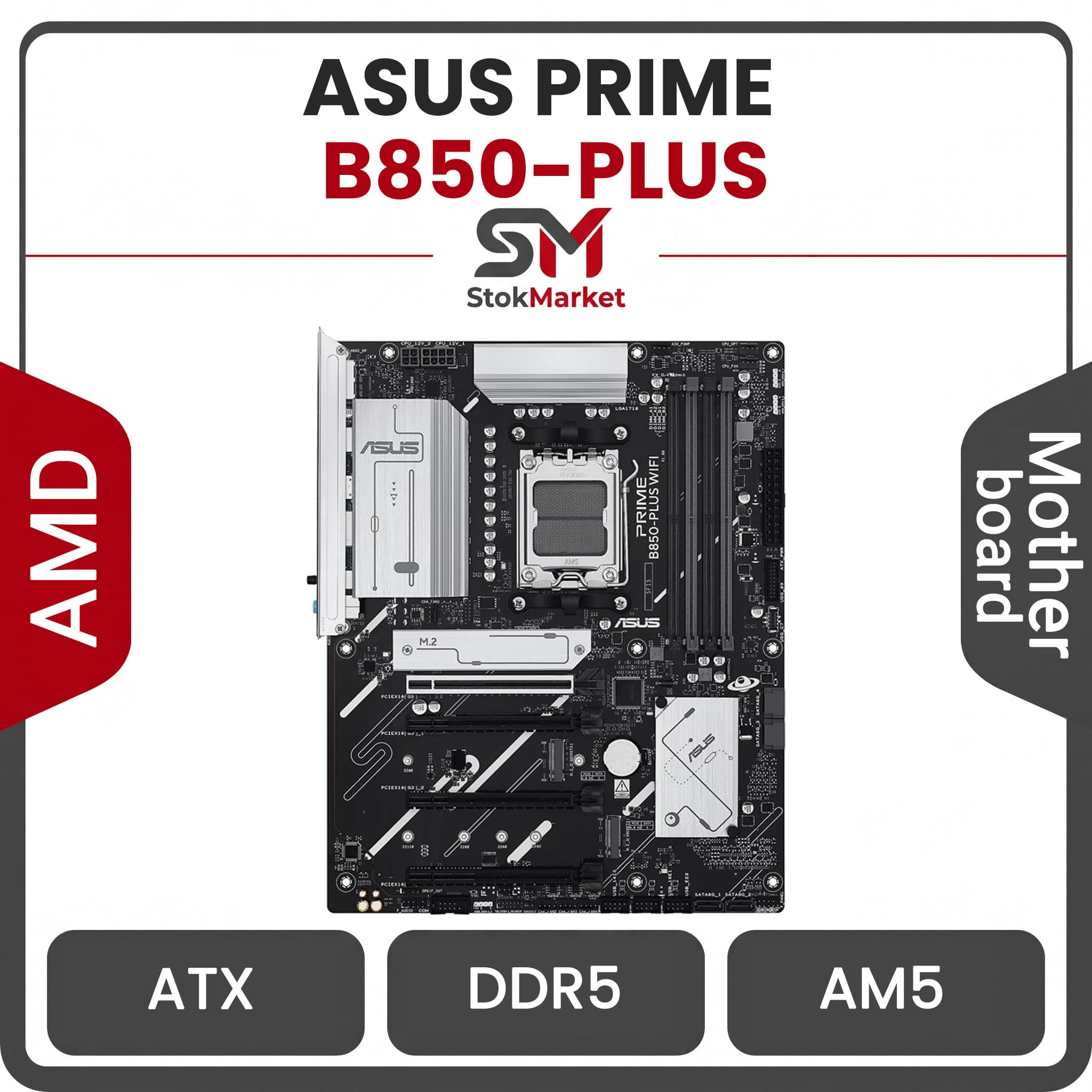 مادربرد ایسوس مدل ASUS PRIME B850-PLUS WIFI DDR5