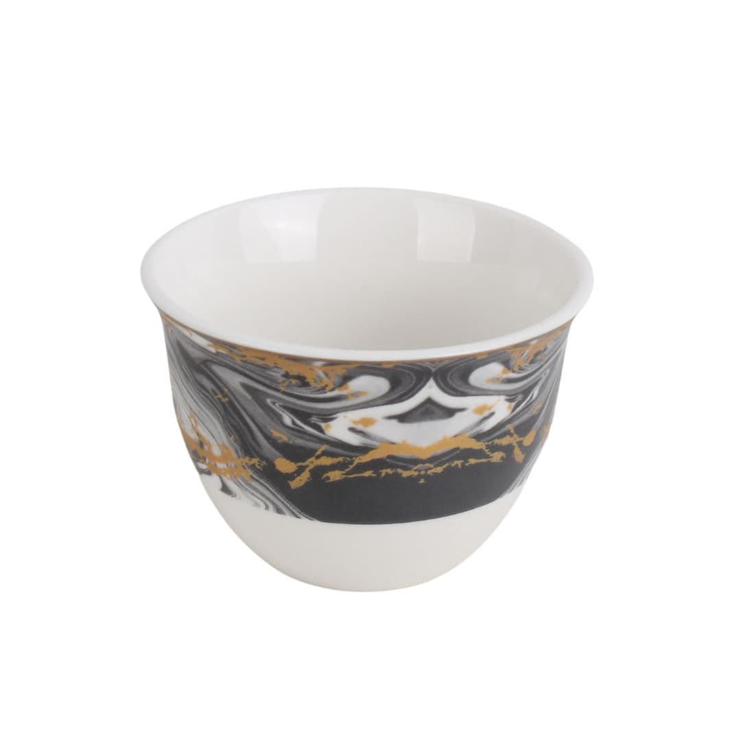 شات قهوه عربی طرح آبرنگی مشکی طلایی کد 4943 — تصویر ۲