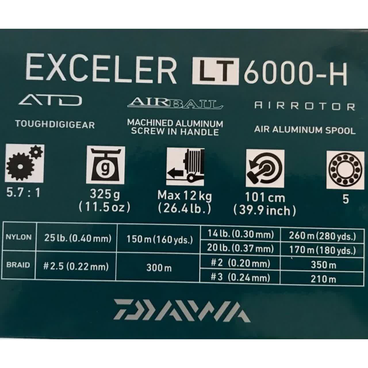 چرخ ماهیگیری دایوا اکسلر DAIWA EXCELER LT 6000-H — تصویر ۴