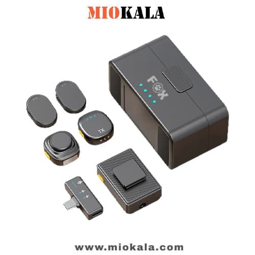 میکروفون یقه ای بیسیم دوکاربره فوکس Wireless Microphone FOX 770PRO