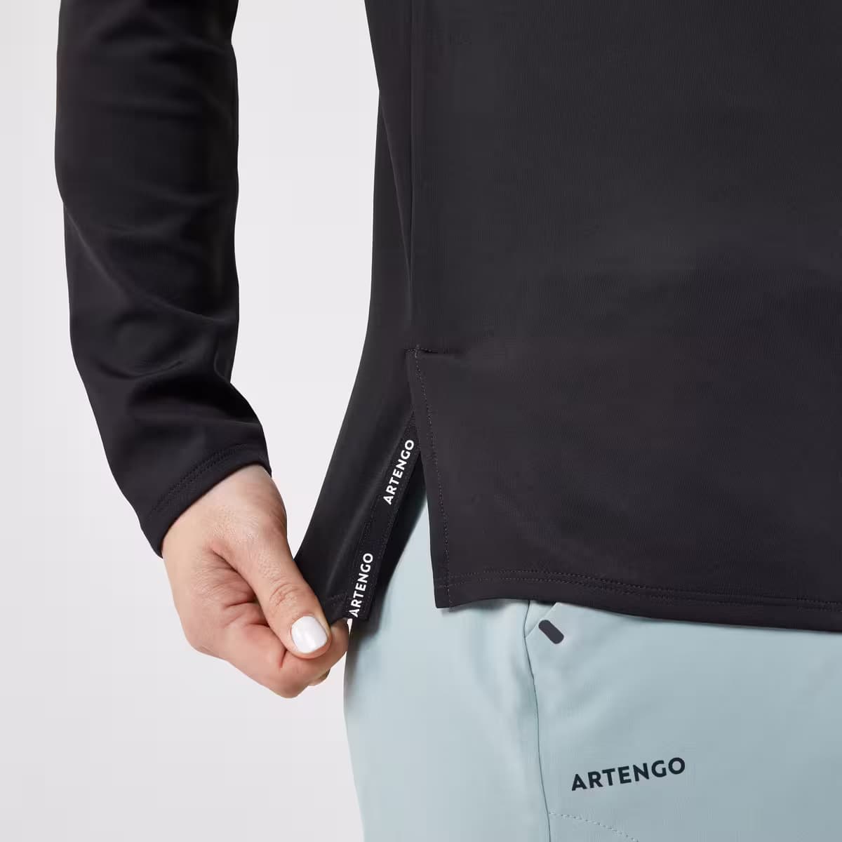 👕 Artengo TTS ML TH – تی‌شرت تنیس زنانه آستین‌بلند حرارتی — تصویر ۲