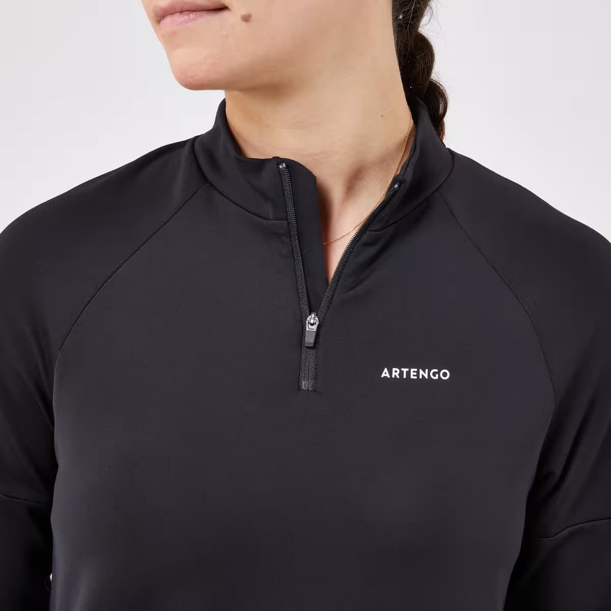 👕 Artengo TTS ML TH – تی‌شرت تنیس زنانه آستین‌بلند حرارتی — تصویر ۳