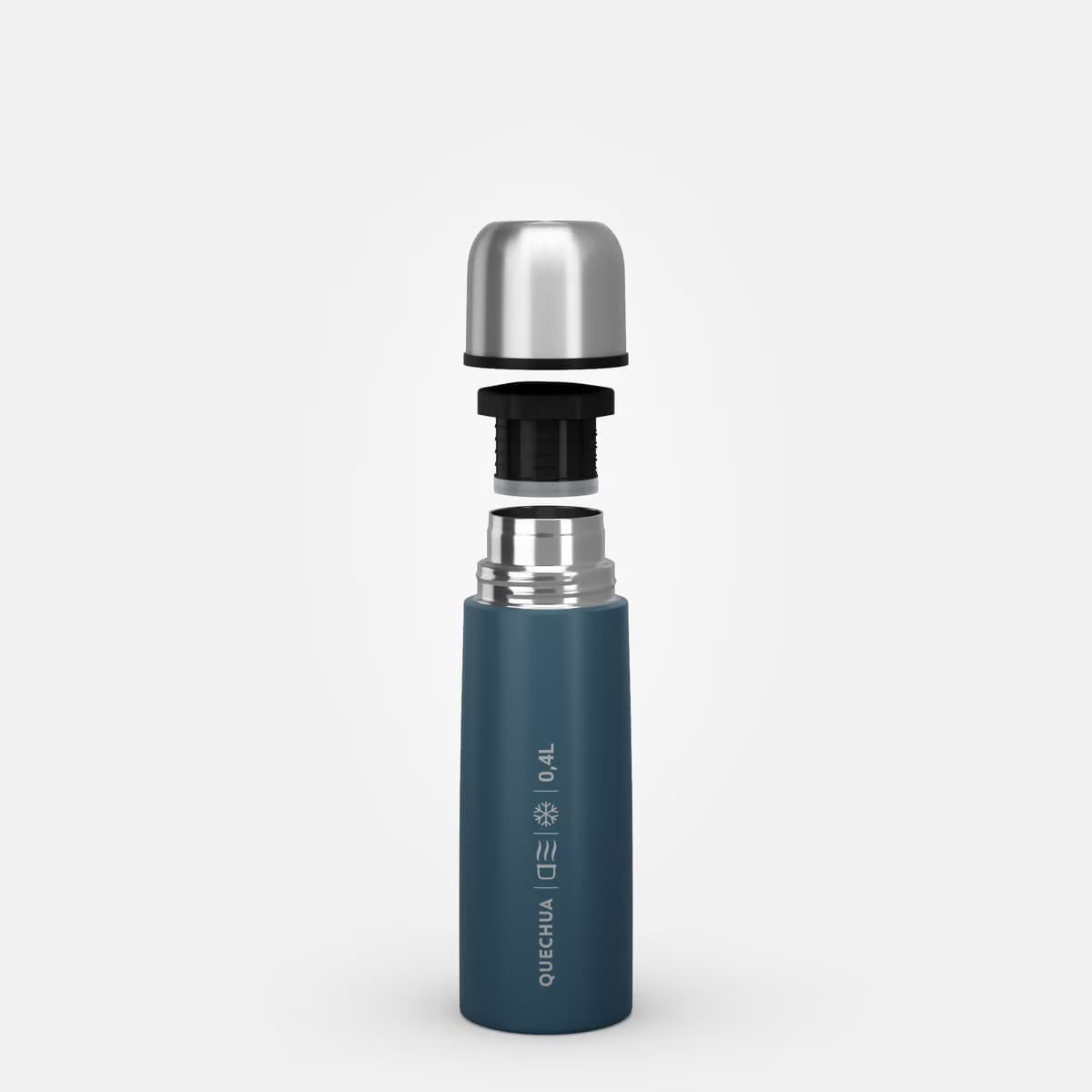 فلاسک استیل Quechua 0.4L | زیتون‌کمپ — تصویر ۴