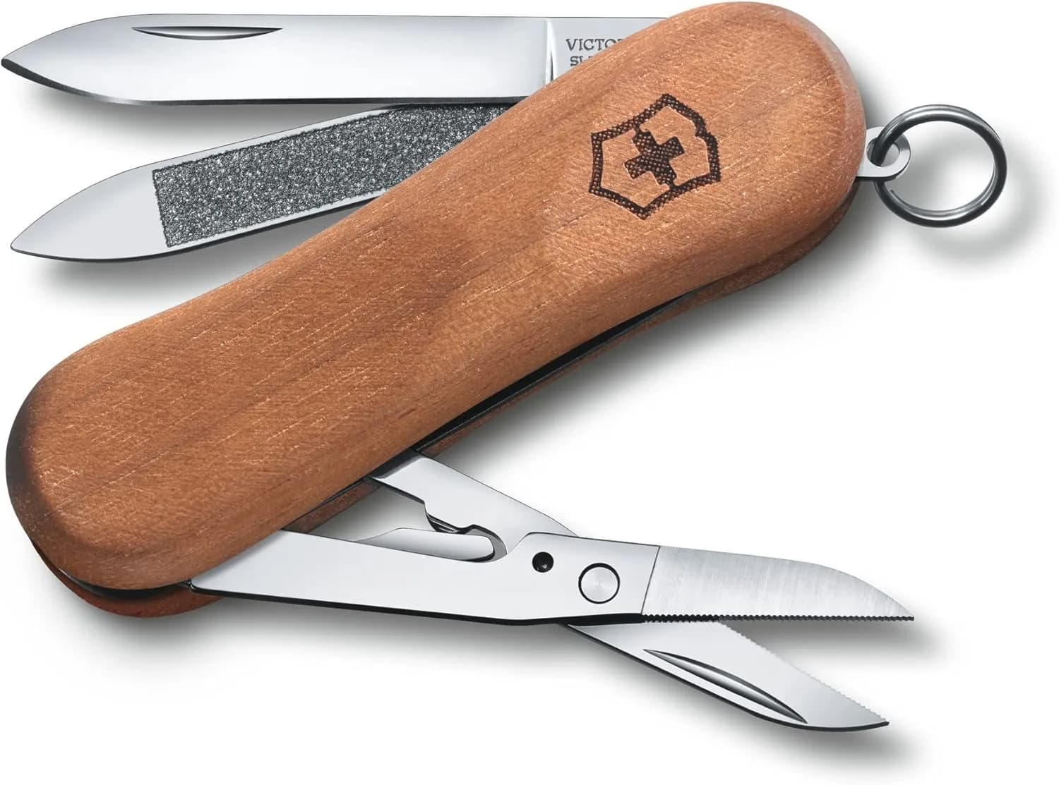 🔪 چاقوی اورجینال ویکتورینوکس مدل EVO Wood 81 (Swiss Army Knife) | زیتون کمپ