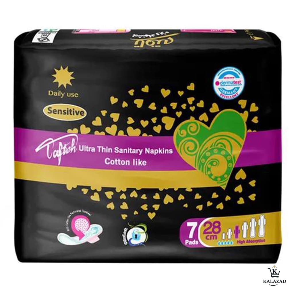 نوار بهداشتی بالدار تافته Tafteh مدل Ultra Thin خیلی نازک بسته 7 عددی