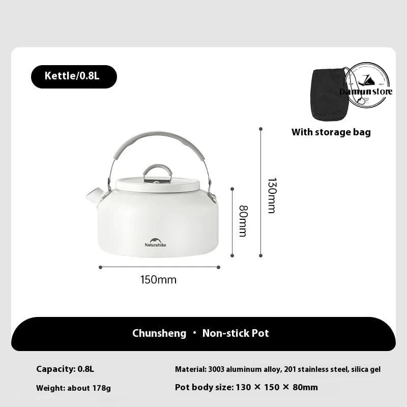🫕 Naturehike ست قابلمه اورجینال CNK2450CF013 | زیتون کمپ — تصویر ۱۲