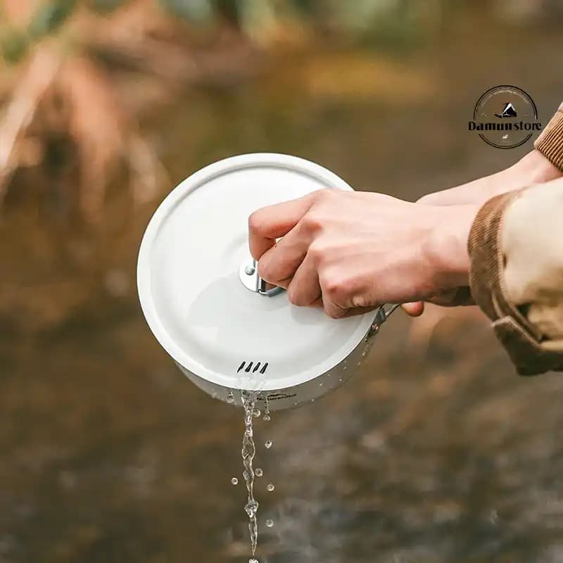 🫕 Naturehike ست قابلمه اورجینال CNK2450CF013 | زیتون کمپ — تصویر ۶