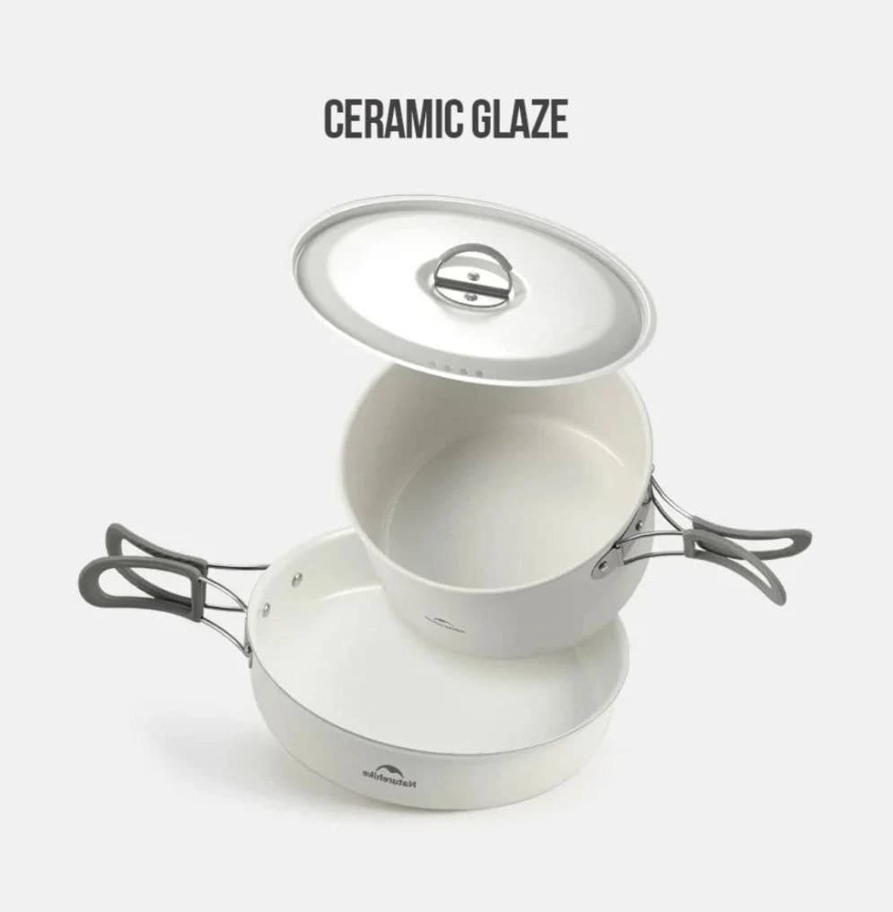 🫕 Naturehike ست قابلمه اورجینال CNK2450CF013 | زیتون کمپ