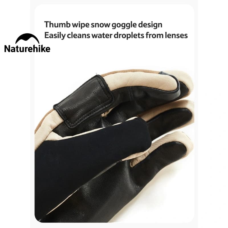 🧤 دستکش Naturehike مدل CYY2342KC010 – ضد‌باد، عایق حرارتی PrimaLoft و کف چرمی طبیعی — تصویر ۵