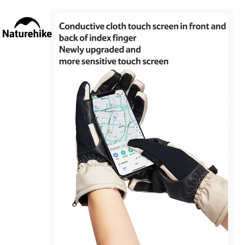 🧤 دستکش Naturehike مدل CYY2342KC010 – ضد‌باد، عایق حرارتی PrimaLoft و کف چرمی طبیعی — تصویر ۶