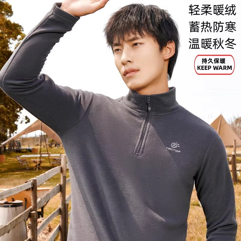 🧥 بلوز پلار نیم‌زیپ TECTOP Winter Thermal Fleece — تصویر ۴