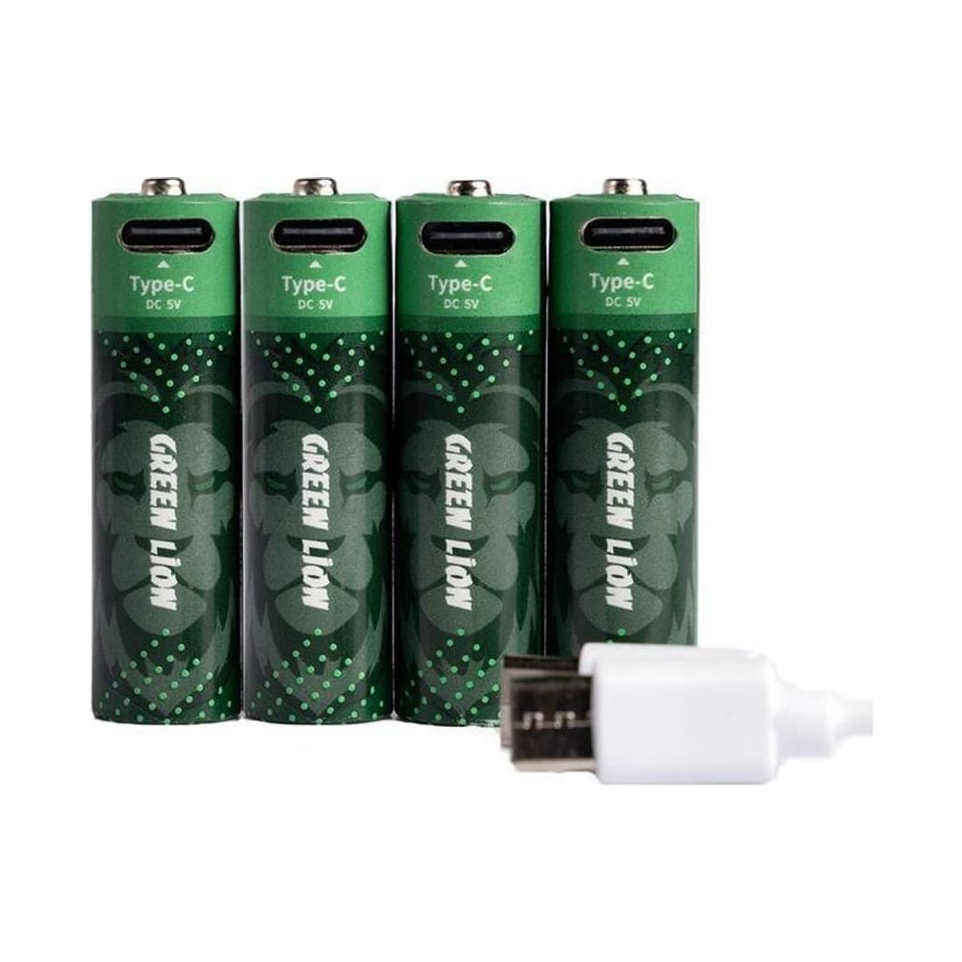 باتری قلمی قابل شارژ گرین لاین Green Lion مدل GNRGBAA بسته 4 عددی