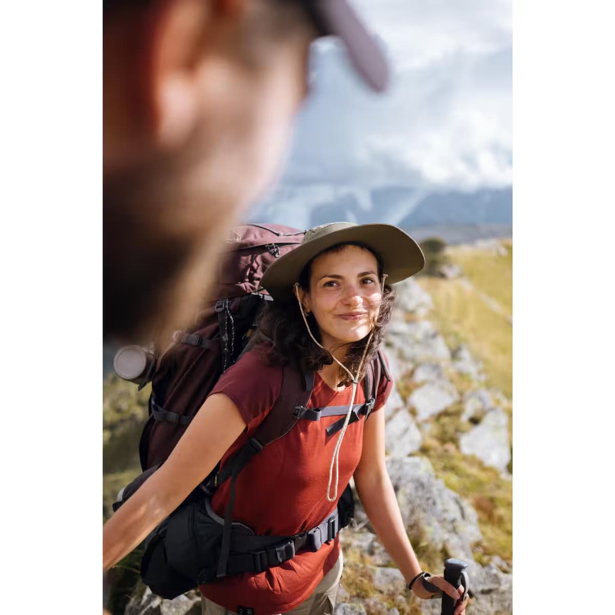 🧢 کلاه دوربلند forclaz ترکینگ و آفتابگیر FORCLAZ مدل Trek 500 Khaki — تصویر ۳