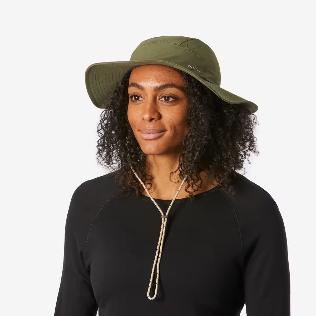 🧢 کلاه دوربلند forclaz ترکینگ و آفتابگیر FORCLAZ مدل Trek 500 Khaki — تصویر ۲