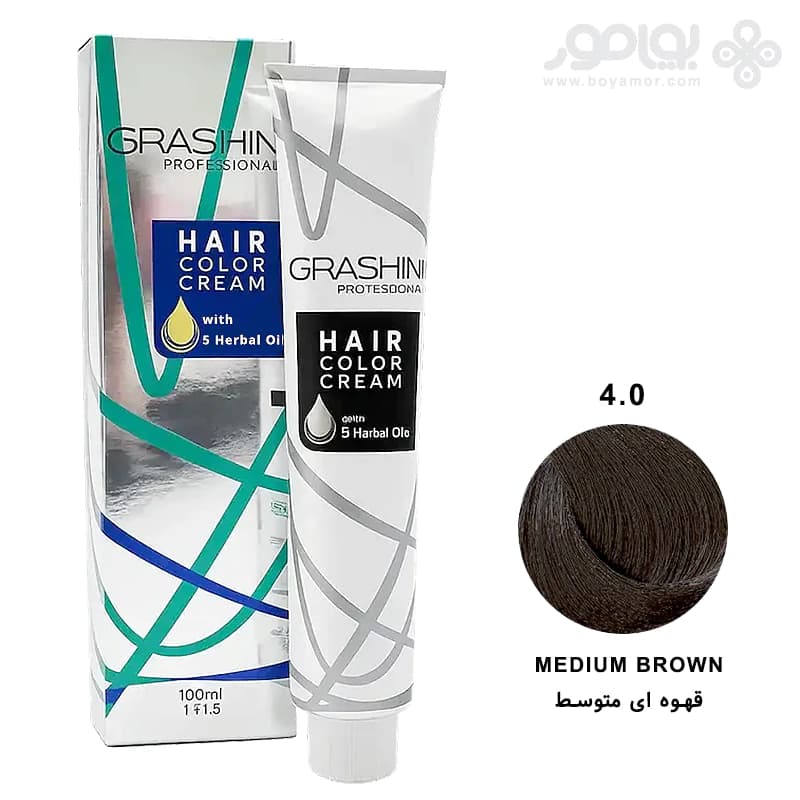 رنگ موی گراشین شماره 4.0 قهوه ای متوسط