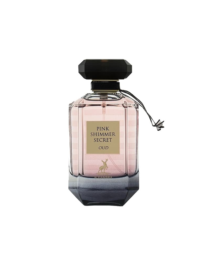 ادکلن زنانه الحمبرا Pink Shimmer Secret Oud مشابه ویکتوریا سکرت بمب شل عود