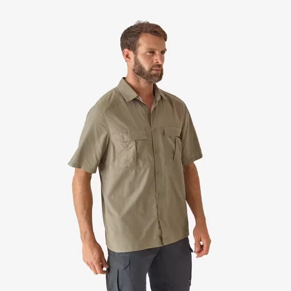 تیشرت آستین‌کوتاه شکار و طبیعت‌گردی مردانه Decathlon 100 | زیتون‌کمپ