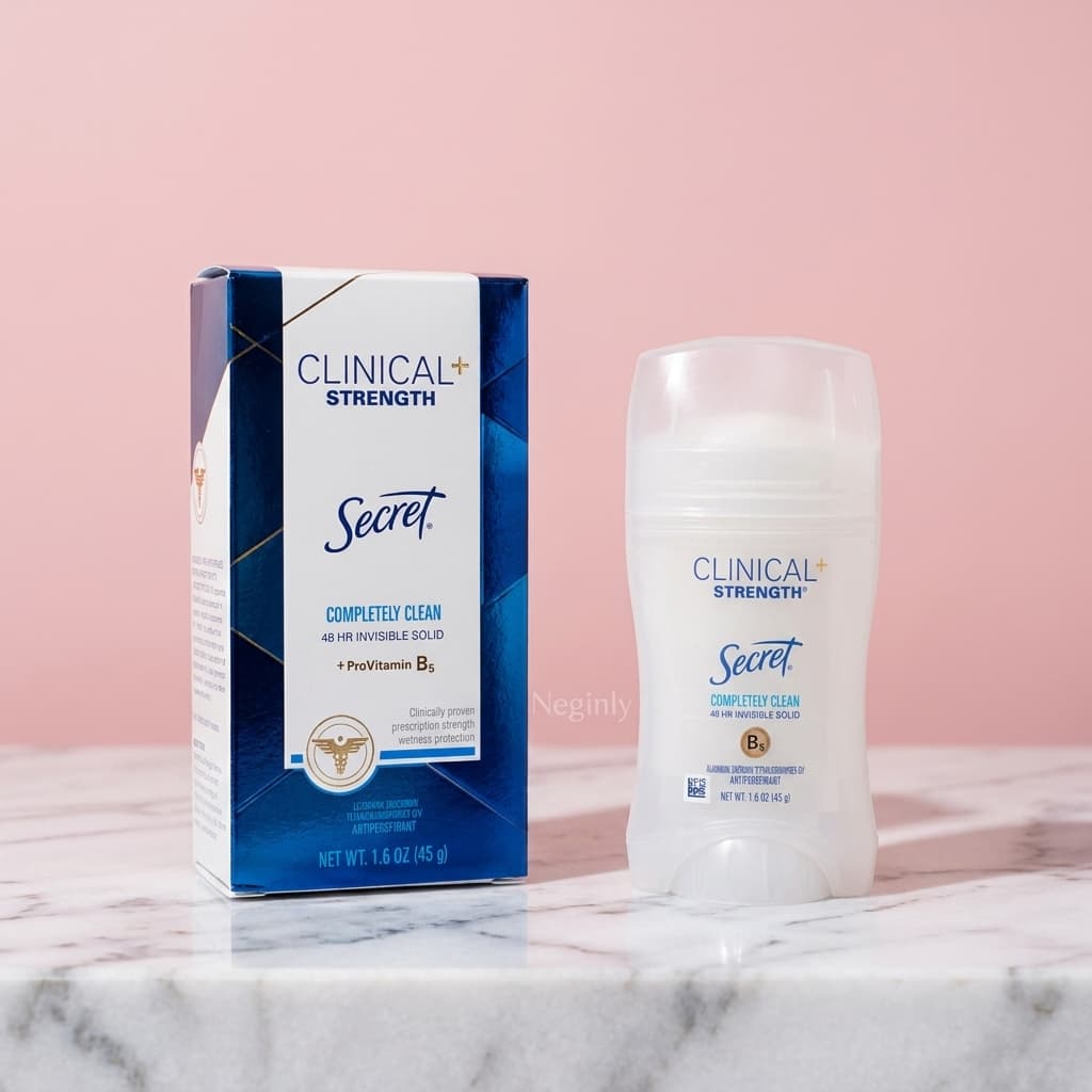 استیک ضد تعریق زنانه سکرت (Secret) سری Clinical+ Strength – مدل Completely Clean