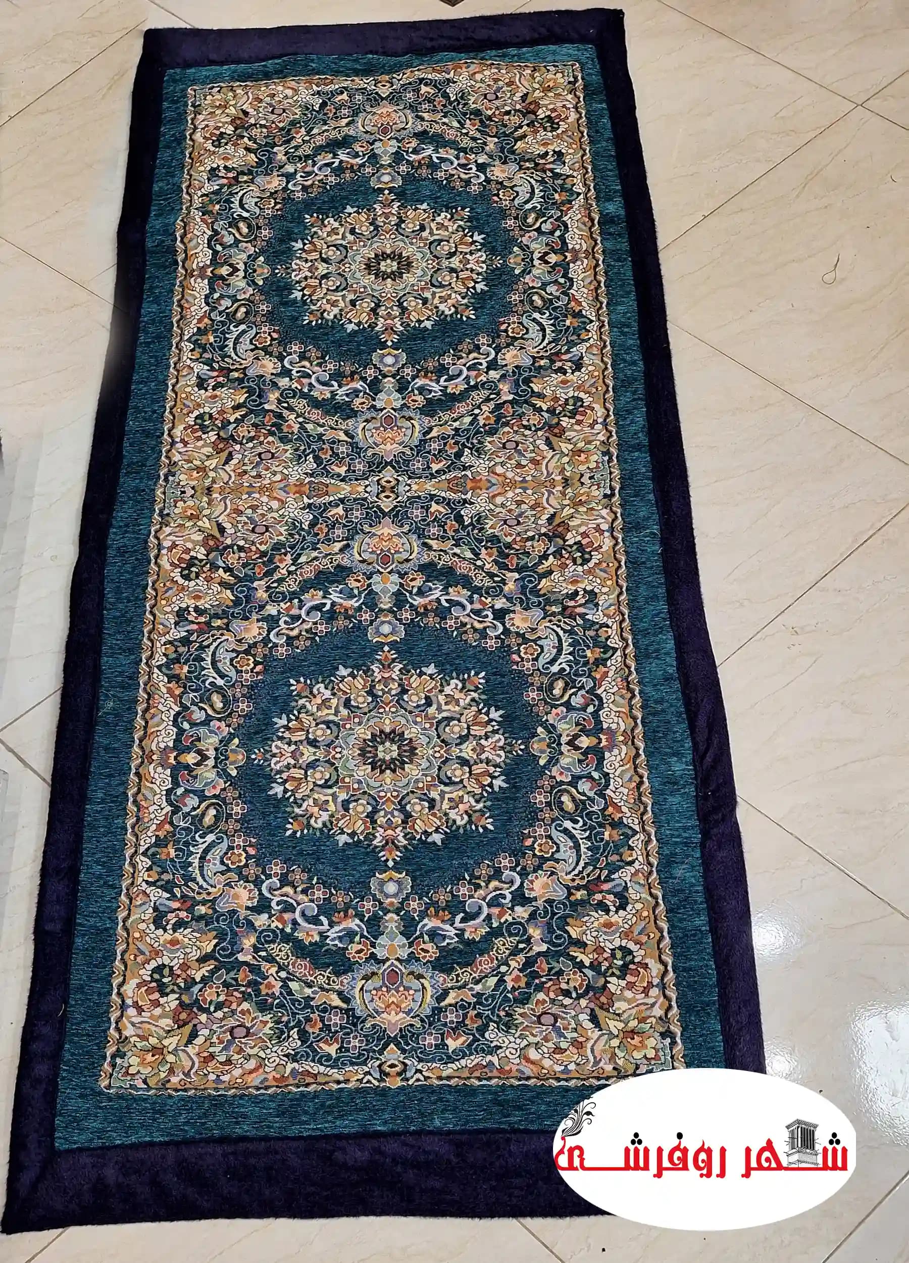 کناره نمدی طرح پردیس رنگ سبز کله غازی — تصویر ۲