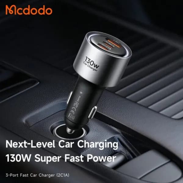 شارژر فندکی 130 وات 3 پورت مک دودو مدل CC-3190 — تصویر ۲