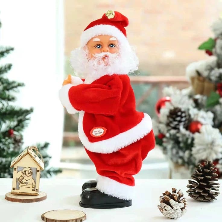 بابانوئل رقاص موزیکال 28cm