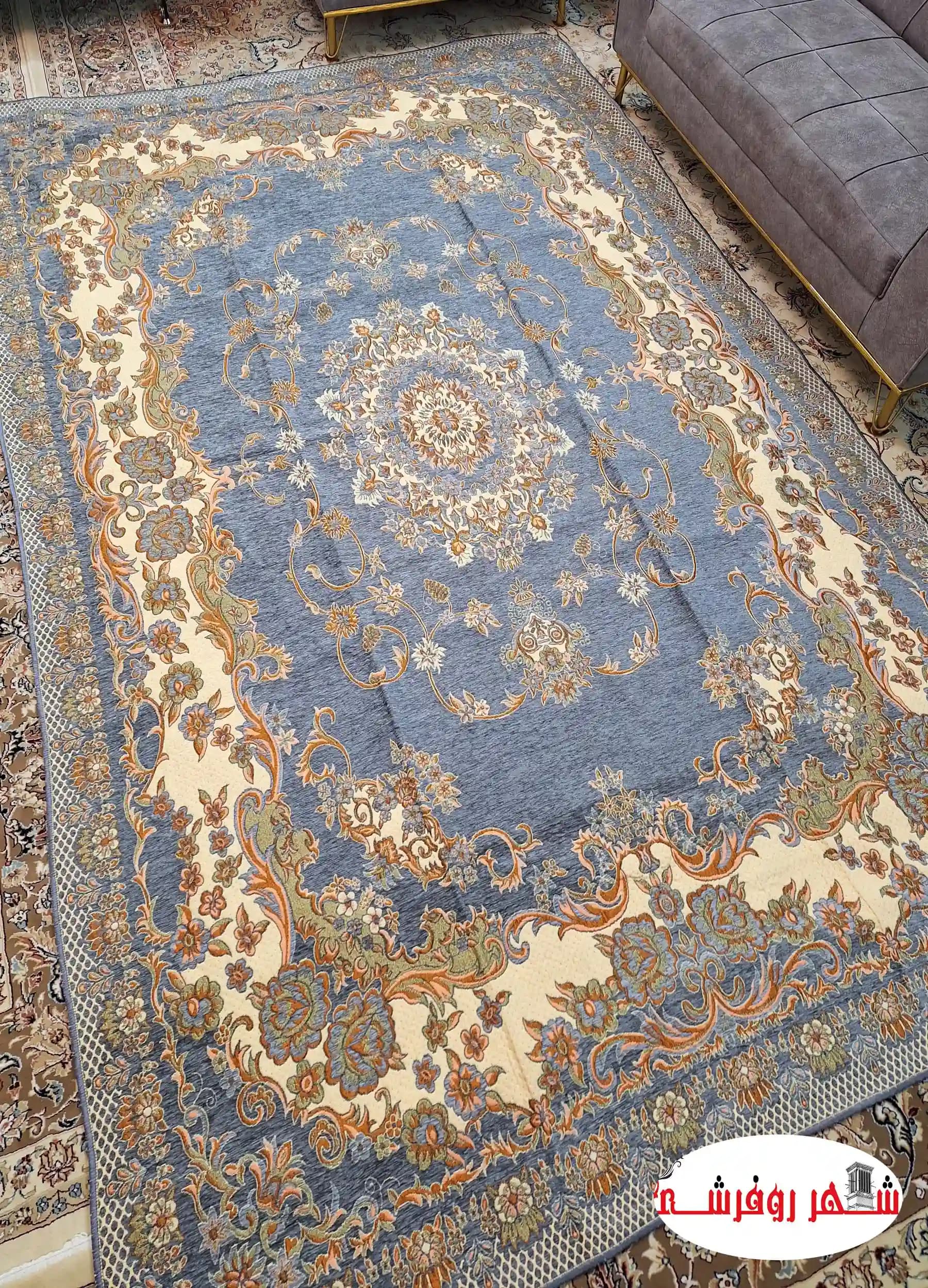 روفرشی یزدی مخمل کد 102 رنگ طوسی