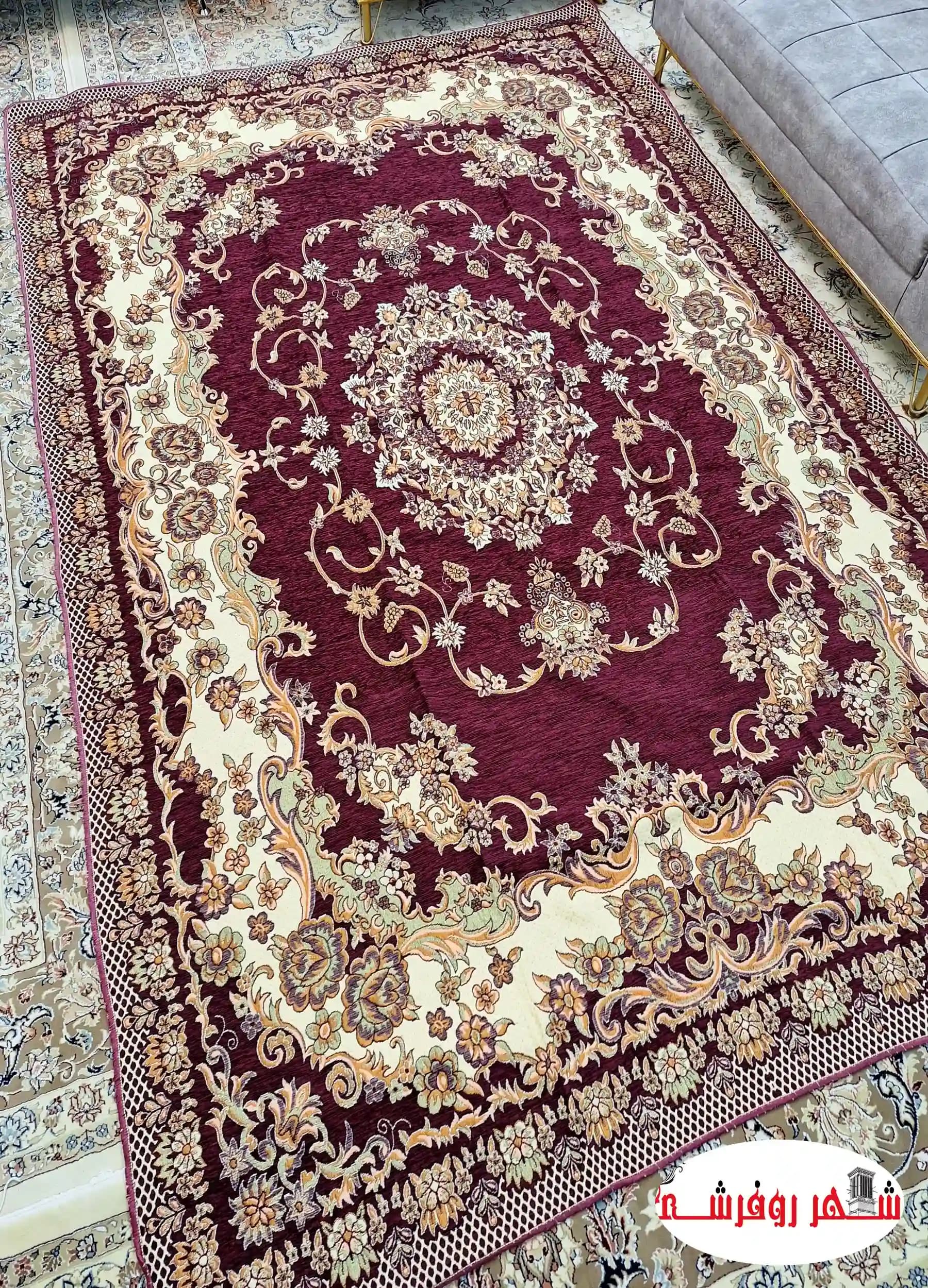 روفرشی یزدی مخمل کد 102 رنگ زرشکی