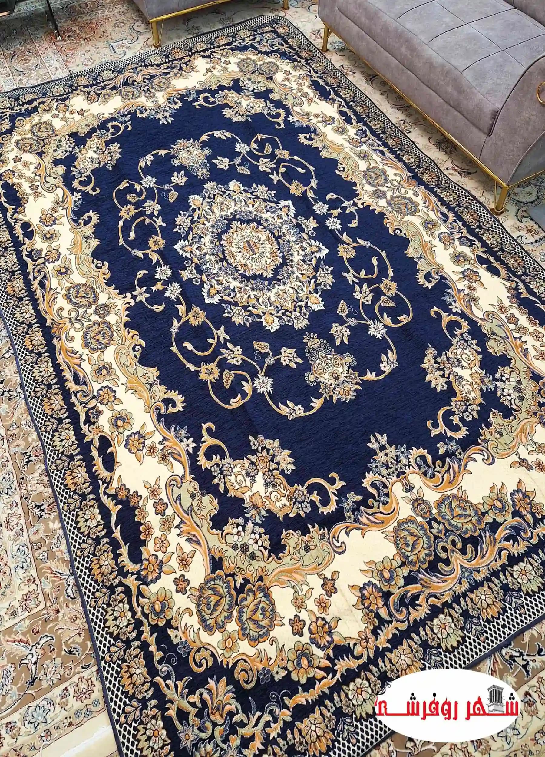 روفرشی یزدی مخمل کد 102 رنگ سرمه ای