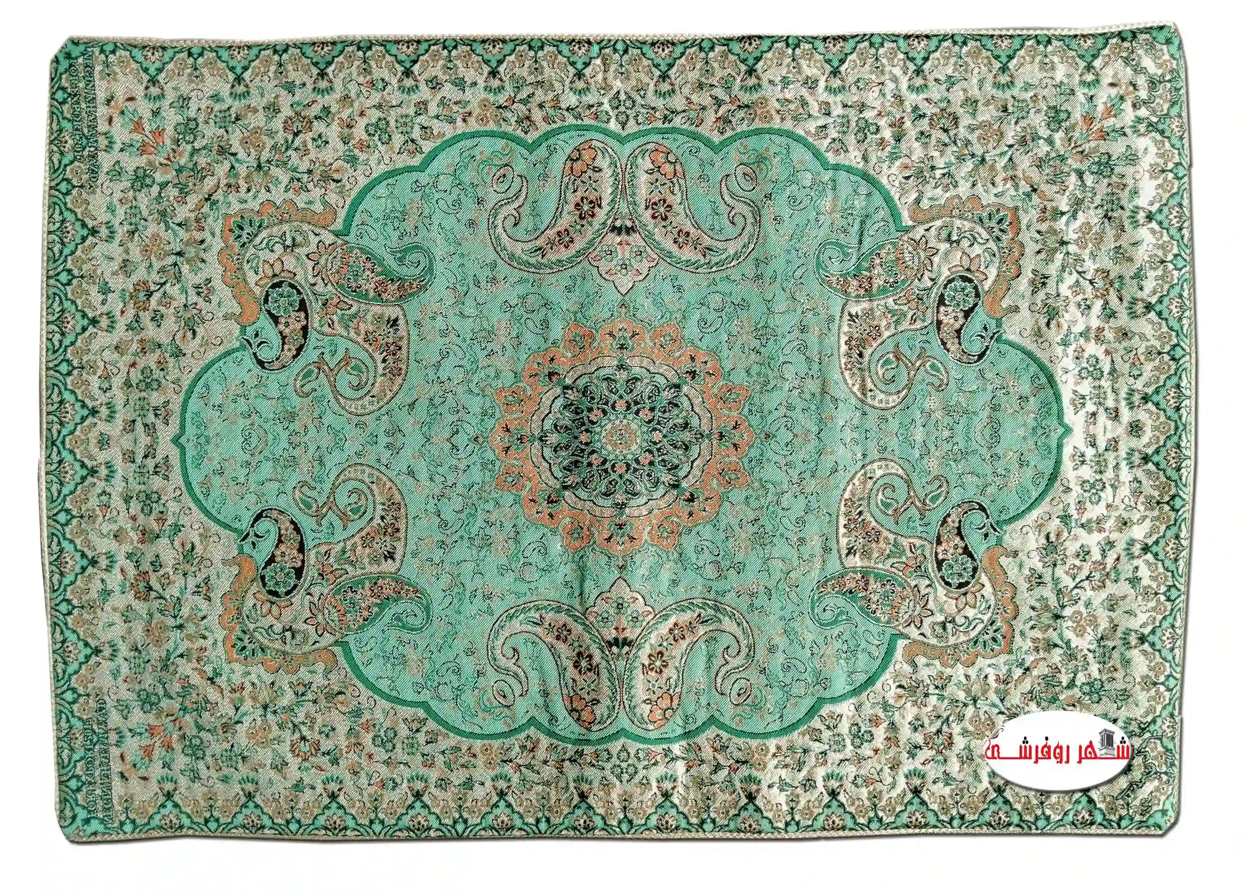 روبالشتی ترمه رنگ سبز مغز پسته ای(یک جفت)