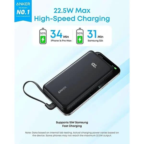 پاوربانک انکر مدل A110EH1 ظرفیت 20000 میلی آمپر — تصویر ۴