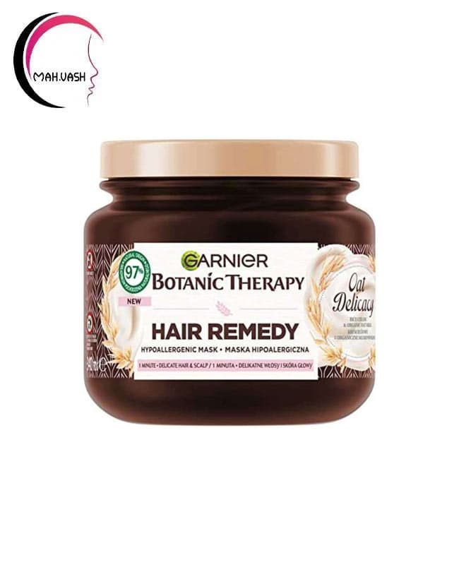 ماسک مو ترمیم کننده گارنیر مدل Botanic Therapy حاوی خامه برنج و جو دو سر حجم 340 میل