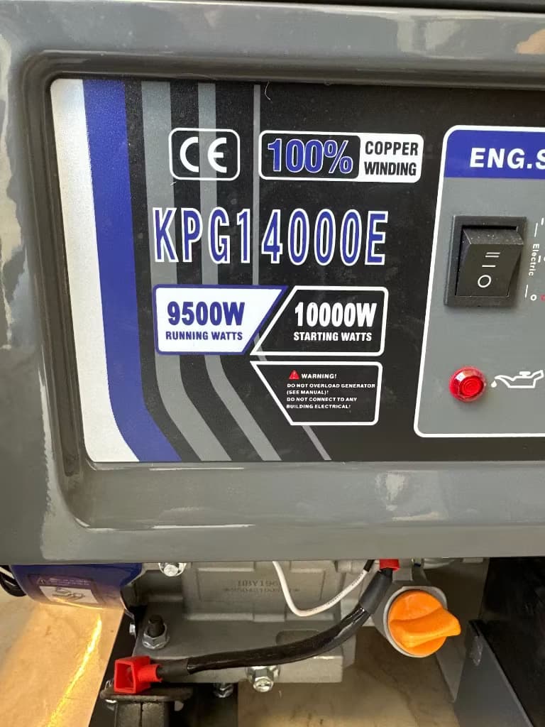 موتوربرق کارتال پاور 10 کیلووات بنزینی مدل KPG 14000E — تصویر ۳