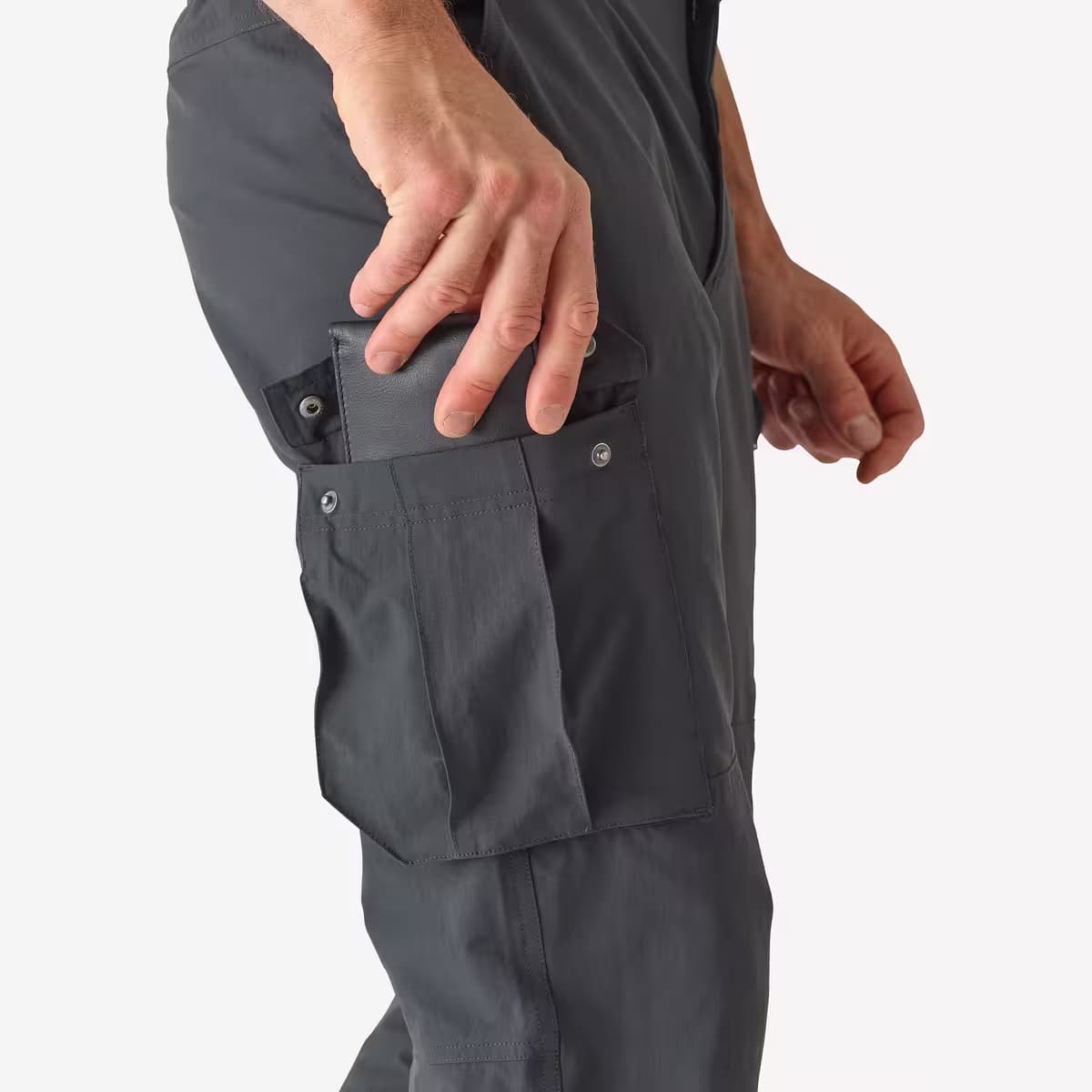 🖤 شلوار کارگو مردانه سولوگناک Solognac Lightweight Breathable Trousers 500 Green | زیتونکمپ — تصویر ۳